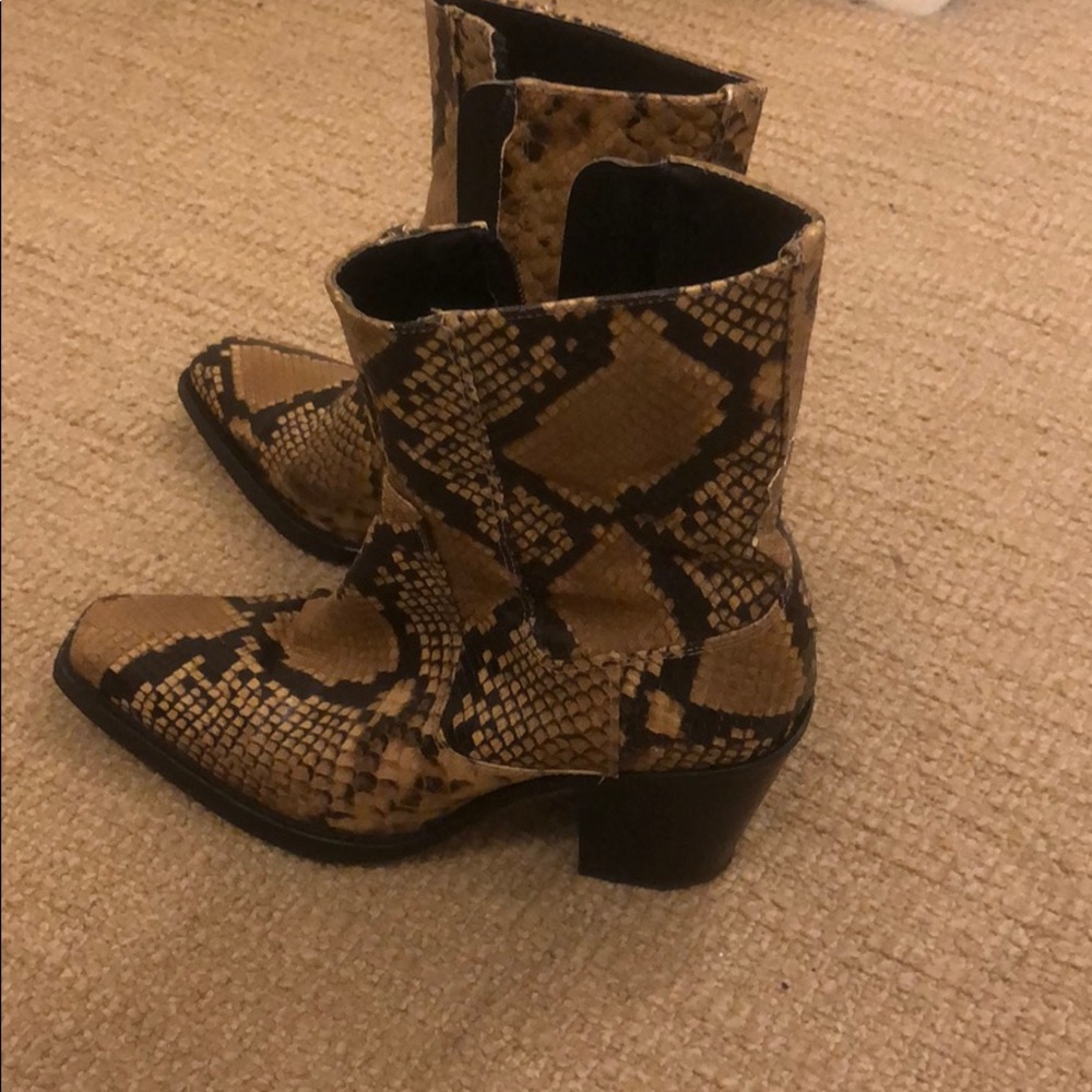 Zara snake skin boots